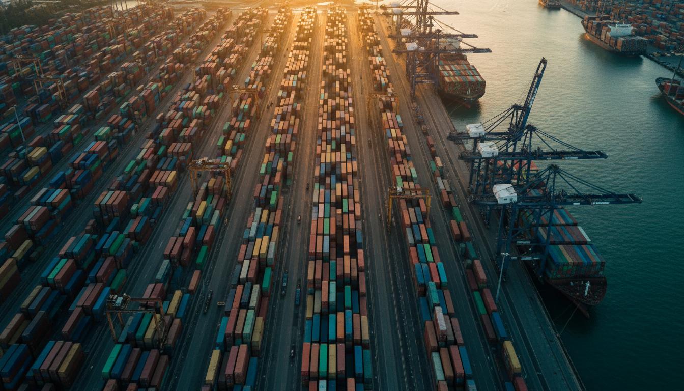Karachi port aerial view